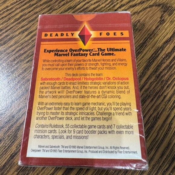 Marvel OverPower Card Game Deadly Foes 55 Collectable Playing Cards NOS - Picture 2 of 4